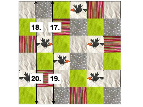 Patchworkdecke: Quilting Reihenfolge 3