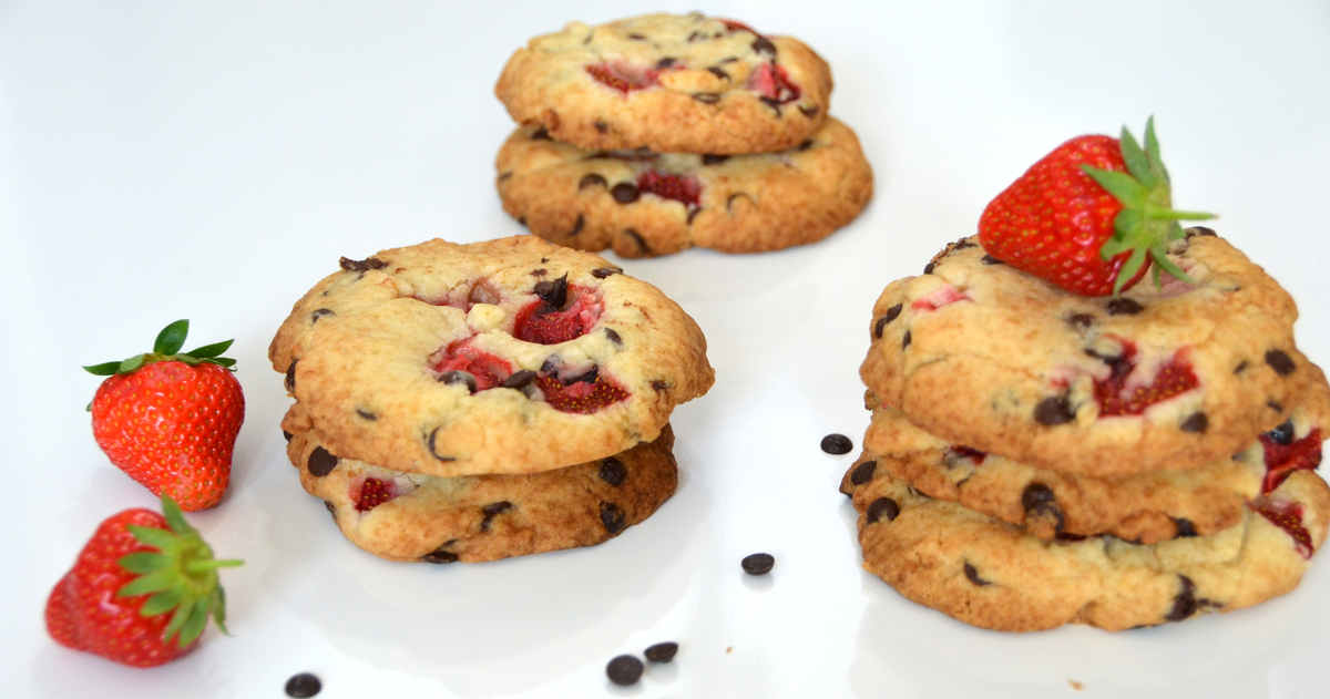 Erdbeer-Schoko-Cookies - Rezept » BASTELRADO